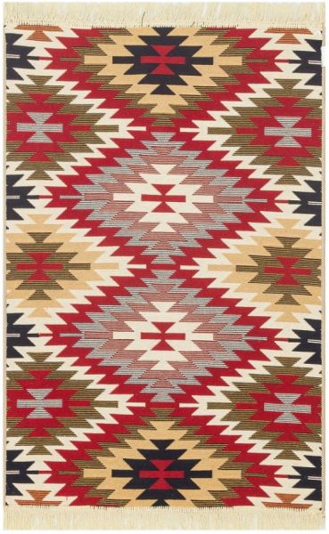 Eko Halı Arya AR 33 Red Çift Taraflı Yıkanabilir Multi Kilim Hav Toz Vermez Yolluk Mutfak Halısı