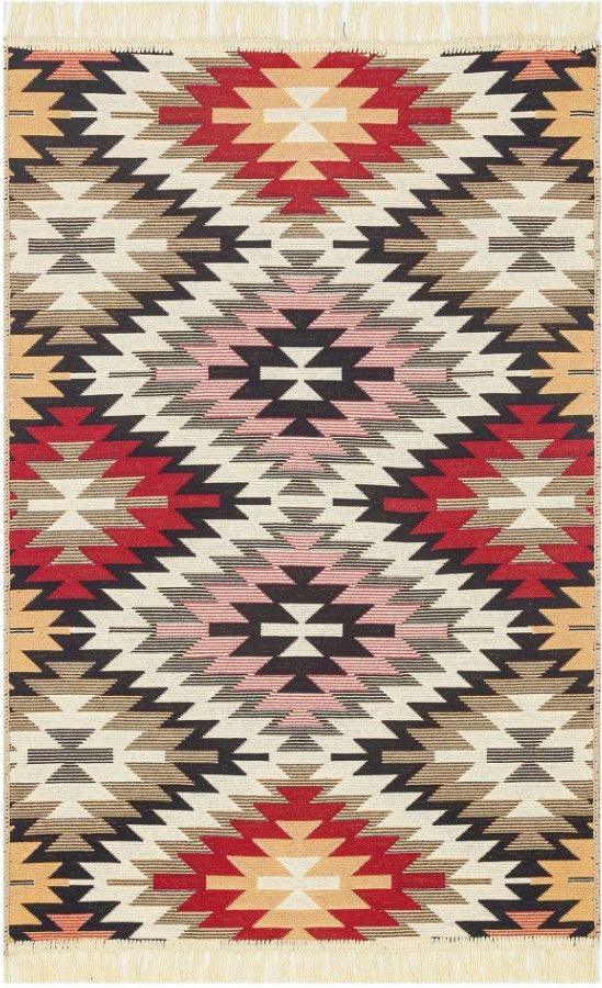 Eko Halı Arya AR 33 Red Çift Taraflı Yıkanabilir Multi Kilim Hav Toz Vermez Yolluk Mutfak Halısı
