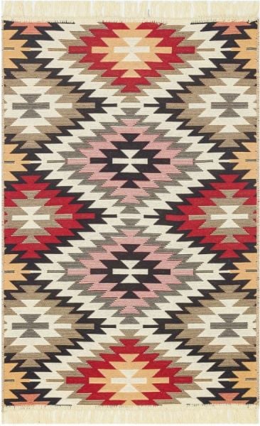 Eko Halı Arya AR 33 Red Çift Taraflı Yıkanabilir Multi Kilim Hav Toz Vermez Yolluk Mutfak Halısı