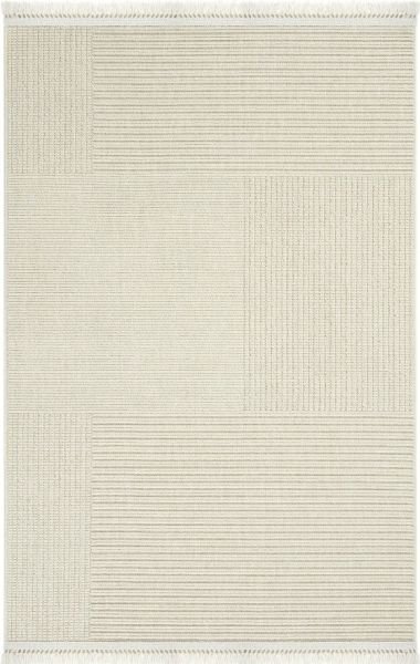 Seyran Halı Loopy 622 Krem Hasır Dokuma Modern Halı Jüt Dokulu Yolluk