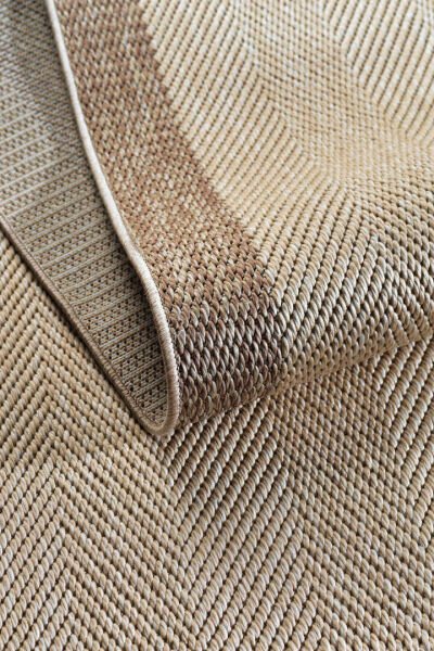 Agra Ar02 Sisal Hav Toz Vermez Kolay Silinebilir Yuvarlak Sisal Halı Antre Balkon Mutfak Silinebilir Sisal Kilim Vizon Çerçeveli Bej Sisal Halı