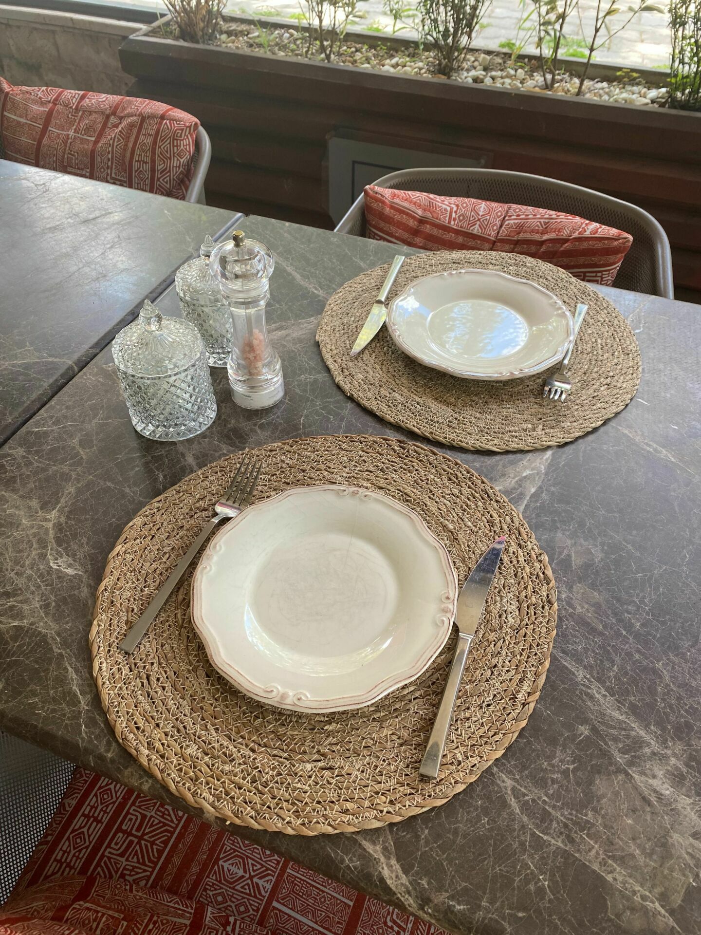 Halımax Dörtlü Hasır Amerikan Servis Bambu Örme Supla 4'lü 35x35cm