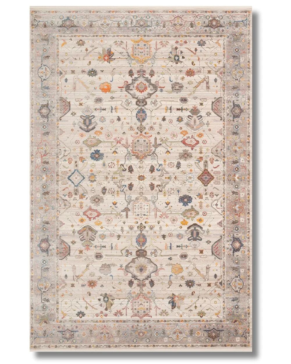 Drom Pamuk Dokuma Taban Makinede Yıkanabilen Kilim Kaymaz Şönil Multi Otantik Halı
