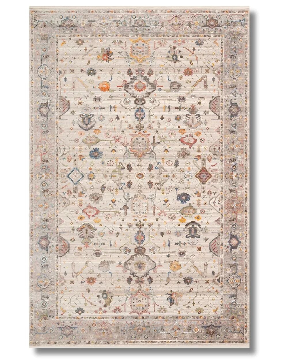 Drom Pamuk Dokuma Taban Makinede Yıkanabilen Kilim Kaymaz Şönil Multi Otantik Halı
