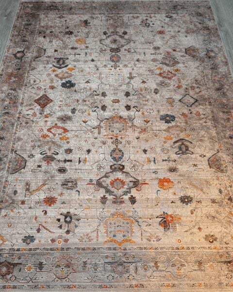 Drom Pamuk Dokuma Taban Makinede Yıkanabilen Kilim Kaymaz Şönil Multi Otantik Halı