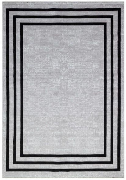 Art Bambu Saten Siyah Çerçeve Desenli Makinede Yıkanabilir Dokuma Halı Çerçeveli Modern Dokuma Halı