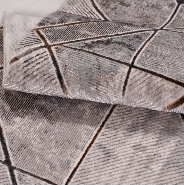 Crea Halı Odessa OP02K Gri Modern Salon Halısı Mutfak Halısı Dekoratif Koridor Halısı My Crea Home