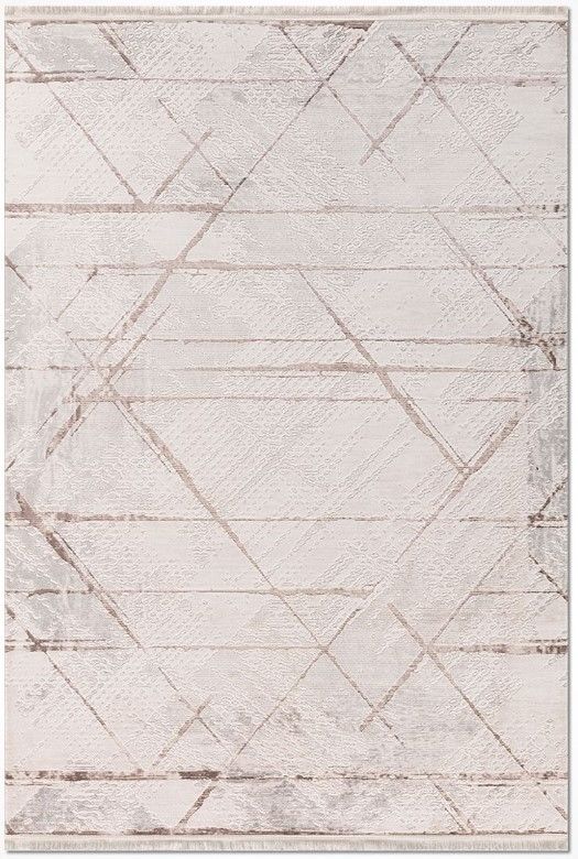 Crea Halı Klein 2315AK Krem Akrilik Dokuma Modern Salon Halısı My Crea Home