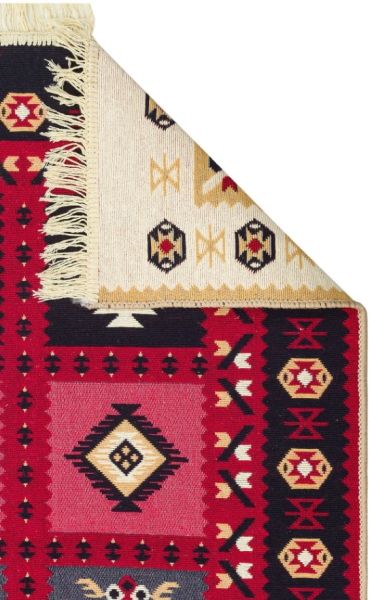 Eko Halı Arya AR 28 Red Çift Taraflı Yıkanabilir Multi Kilim Hav Toz Vermez Yolluk Mutfak Halısı