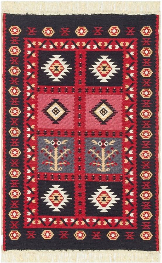 Eko Halı Arya AR 28 Red Çift Taraflı Yıkanabilir Multi Kilim Hav Toz Vermez Yolluk Mutfak Halısı