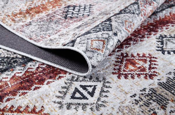 Halımax Dara 105 Yıkanabilir Kaymaz Dokuma Tabanlı Otantik Modern Halı 80x150