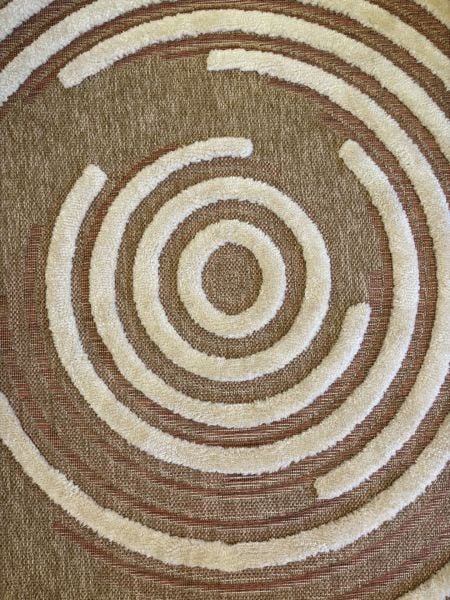 Seyran Halı Marakeş 675 Taba İskandinav Kabartmalı Modern Yuvarlak Dokuma Halı