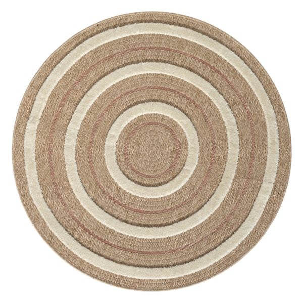 Seyran Halı Marakeş 675 Taba İskandinav Kabartmalı Modern Yuvarlak Dokuma Halı