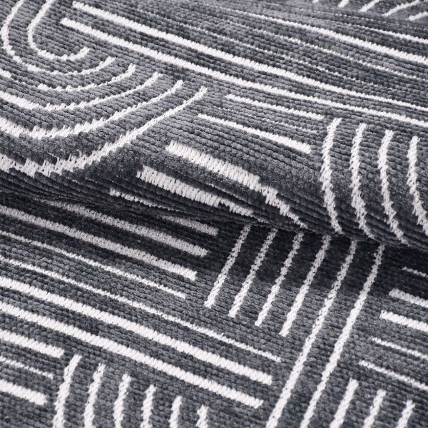 Crea Halı Rana 6116S Antrasit Yazlık Halı Kaydırmaz Taban Renkli Yıkanabilir Dokuma Kilim