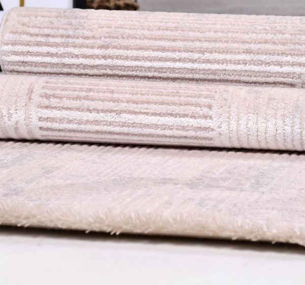 Crea Halı Klein 2318AK Krem Akrilik Dokuma Modern Salon Halısı My Crea Home