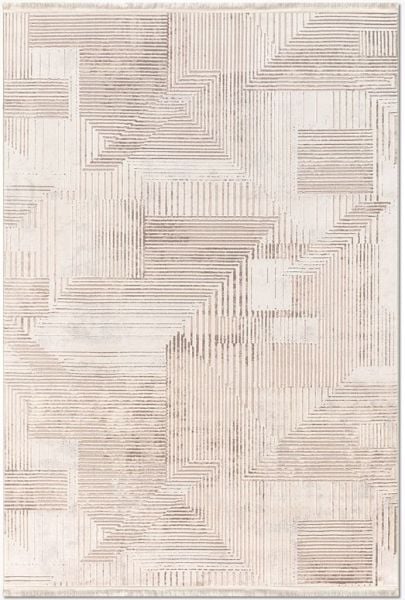 Crea Halı Klein 2318AK Krem Akrilik Dokuma Modern Salon Halısı My Crea Home
