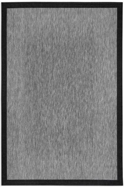 Agra Ar01 Sisal Hav Toz Vermez Kolay Silinebilir Dikdörtgen Sisal Halı Antre Balkon Mutfak Silinebilir Sisal Kilim Siyah Çerçeveli Gri Sisal Halı