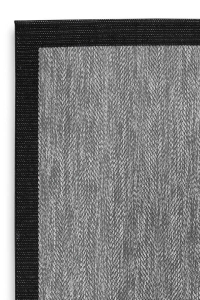 Agra Ar01 Sisal Hav Toz Vermez Kolay Silinebilir Dikdörtgen Sisal Halı Antre Balkon Mutfak Silinebilir Sisal Kilim Siyah Çerçeveli Gri Sisal Halı