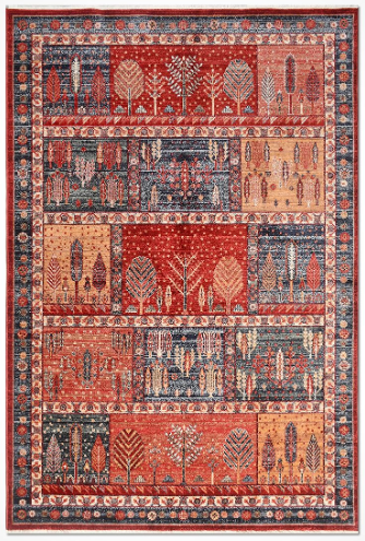 Crea Halı Özerk 04 Multi Çiçek Desenli Vintage Halı Dekoratif Klasik Halı