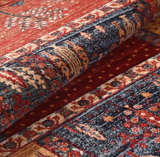 Crea Halı Özerk 04 Multi Çiçek Desenli Vintage Halı Dekoratif Klasik Halı