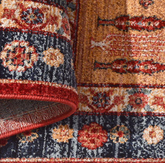 Crea Halı Özerk 04 Multi Çiçek Desenli Vintage Halı Dekoratif Klasik Halı