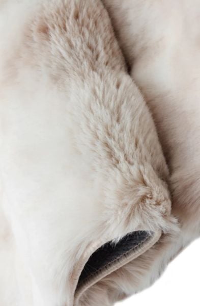 Ekstra Yumuşak Dokulu Kahve Krem Bubble Tavşan Tüyü Darcio Dikdörtgen Post Peluş Halı