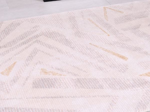 Crea Halı Klein 2319AK Krem Akrilik Dokuma Modern Salon Halısı My Crea Home