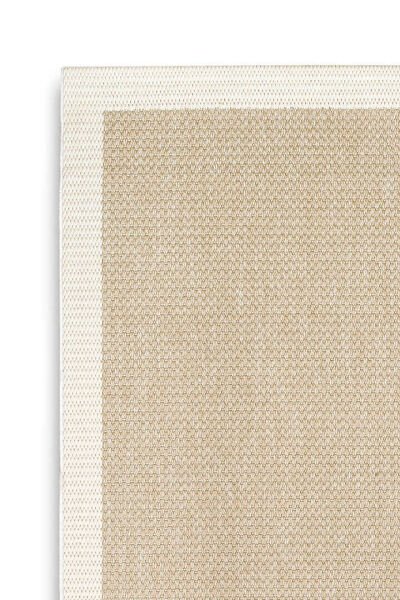Agra Ar04 Sisal Hav Toz Vermez Kolay Silinebilir Dikdörtgen Sisal Halı Antre Balkon Mutfak Silinebilir Sisal Kilim Beyaz Çerçeveli Bej Sisal Halı