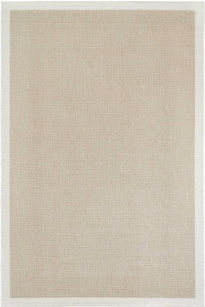 Agra Ar04 Sisal Hav Toz Vermez Kolay Silinebilir Dikdörtgen Sisal Halı Antre Balkon Mutfak Silinebilir Sisal Kilim Beyaz Çerçeveli Bej Sisal Halı