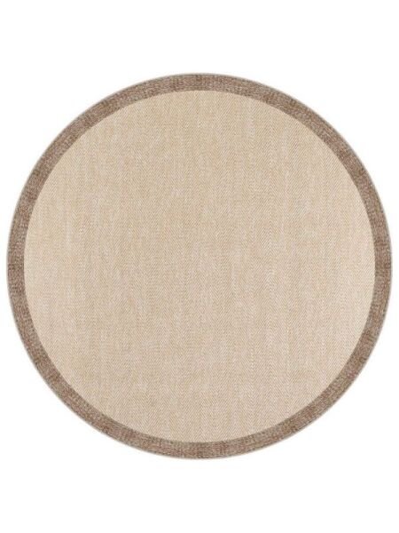 Agra SL04 Sisal Vizon Hav Toz Vermez Kolay Temizlenen Yuvarlak Sisal Halı Antre Balkon Mutfak Silinebilir Sisal Kilim