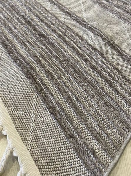 Reform Halı 4806 Meridyen Gri Bukle Kabartmalı Örgü Saçaklı Modern Salon Halısı Koridor Hol Halı Yolluk
