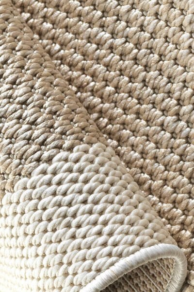 Agra SL01 Sisal Bej Hav Toz Vermez Kolay Temizlenen Yuvarlak Sisal Halı Antre Balkon Mutfak Silinebilir Sisal Kilim