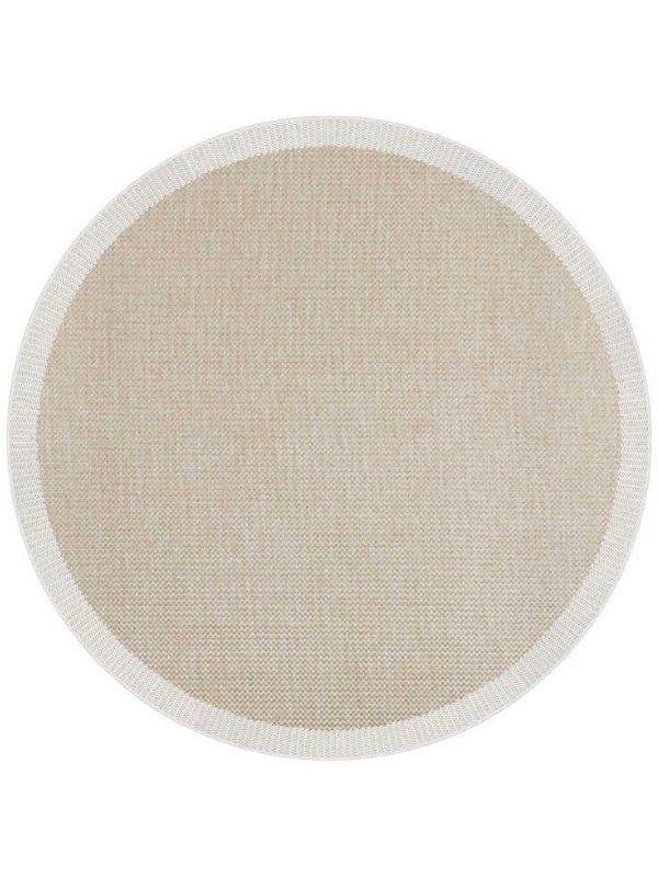 Agra SL01 Sisal Bej Hav Toz Vermez Kolay Temizlenen Yuvarlak Sisal Halı Antre Balkon Mutfak Silinebilir Sisal Kilim