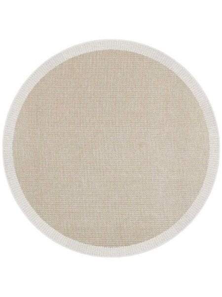 Agra SL01 Sisal Bej Hav Toz Vermez Kolay Temizlenen Yuvarlak Sisal Halı Antre Balkon Mutfak Silinebilir Sisal Kilim