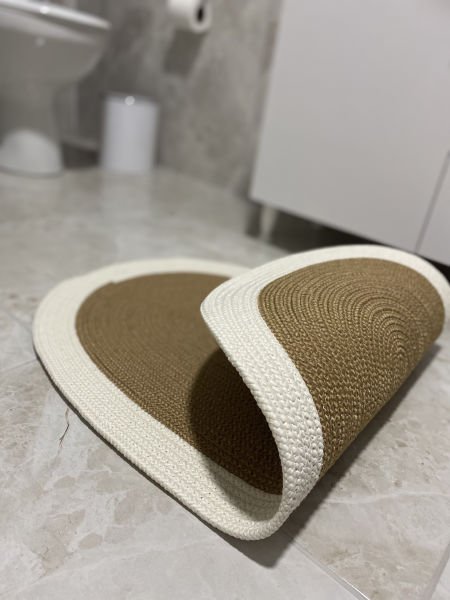 Halımax Milda Jüt Tekli Banyo Paspası Çift Taraflı Kaymaz Yıkanabilir Banyo Paspas Takımı