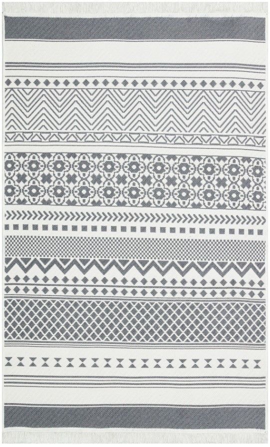 Eko Halı Arya AR 07 Grey Çift Taraflı Yıkanabilir Multi Kilim Hav Toz Vermez Yolluk Mutfak Halısı