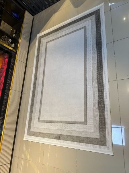 Merinos Vista %100 Akrilik Çerçeveli Salon Halısı Modern Leke Tutmaz Basılma Yapmaz Merinos Halı