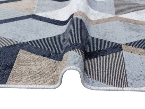 Eko Halı Arya AR 10 Beige Black Çift Taraflı Yıkanabilir Multi Kilim Hav Toz Vermez Yolluk Mutfak Halısı