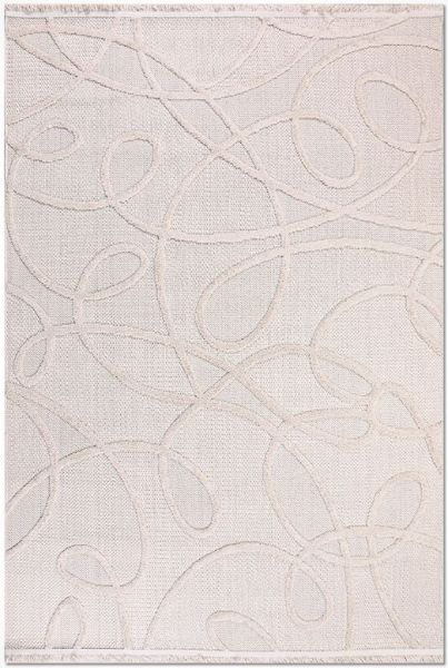 Crea Halı Fox FC02K Krem Kabartmalı Modern Salon Halısı Mutfak Halısı Dekoratif Koridor Halısı My Crea Home