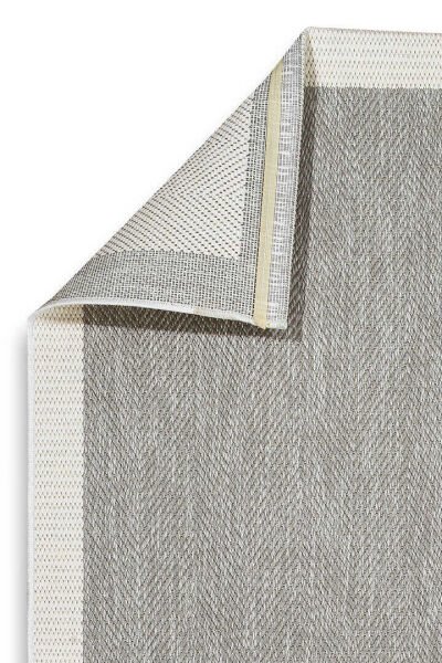 Agra Ar03 Sisal Hav Toz Vermez Kolay Silinebilir Dikdörtgen Sisal Halı Antre Balkon Mutfak Silinebilir Sisal Kilim Beyaz Çerçeveli Gri Sisal Halı
