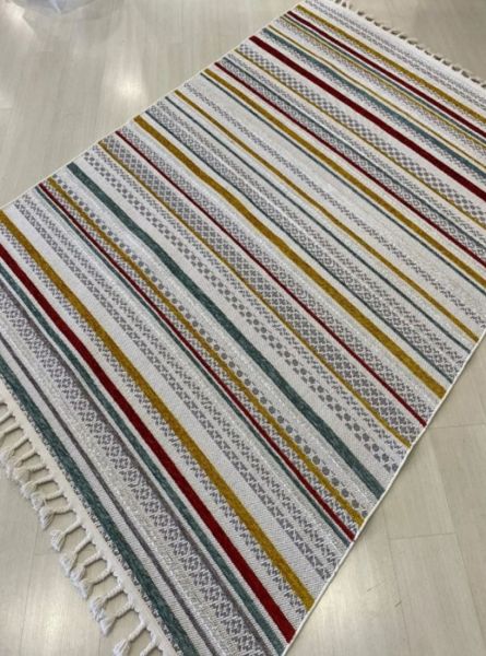 Reform Halı 4803 Meridyen Multi Bukle Kabartmalı Örgü Saçaklı Modern Salon Halısı Koridor Hol Halı Yolluk