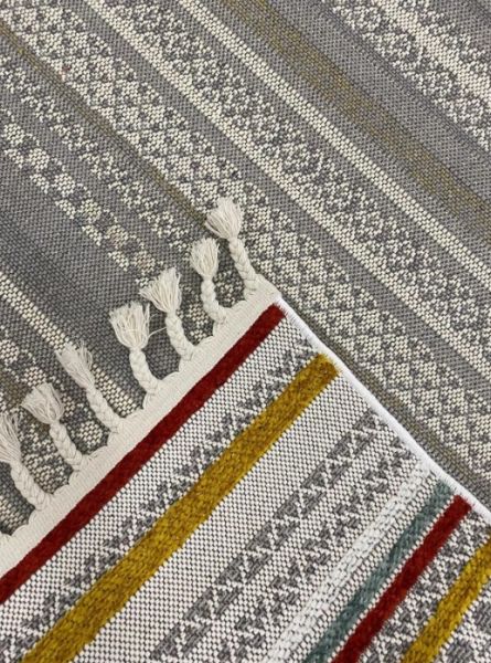 Reform Halı 4803 Meridyen Multi Bukle Kabartmalı Örgü Saçaklı Modern Salon Halısı Koridor Hol Halı Yolluk