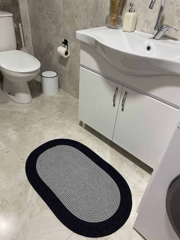 Halımax Milda Jüt Tekli Banyo Paspası Çift Taraflı Kaymaz Yıkanabilir Banyo Paspas Takımı