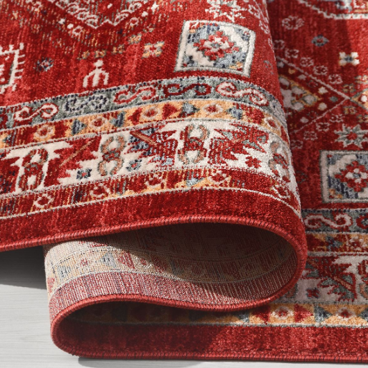 Crea Halı Özerk07 Klasik Kırmızı Vintage Dekoratif salon Halısı