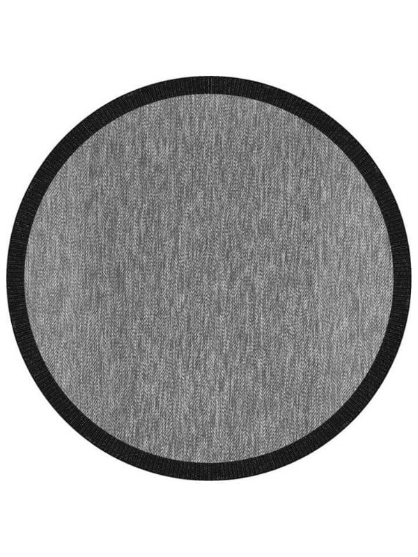 Agra SL03 Sisal Gri Hav Toz Vermez Kolay Temizlenen Yuvarlak Sisal Halı Antre Balkon Mutfak Silinebilir Sisal Kilim