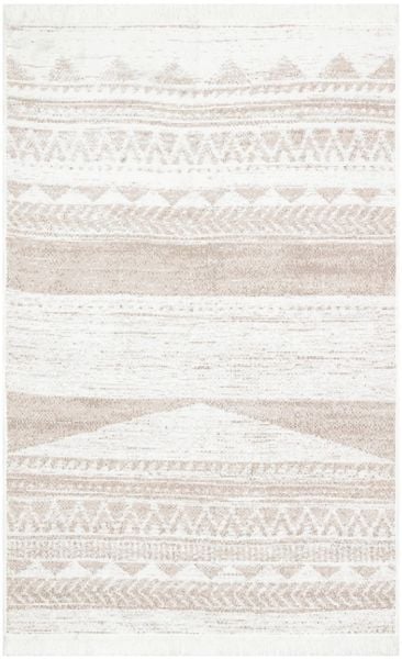 Eko Halı Arya AR 06 Natural Çift Taraflı Yıkanabilir Krem Kilim Hav Toz Vermez Yolluk Mutfak Halısı
