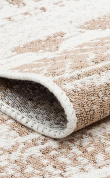 Eko Halı Arya 06 Çift Taraflı Yıkanabilir Krem Kilim Hav Toz Vermez Yolluk Mutfak Halısı