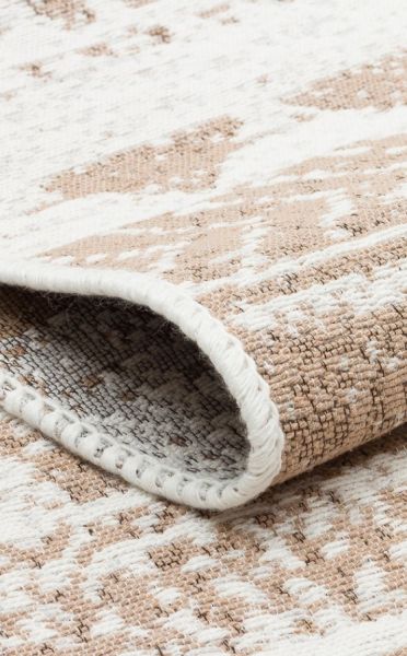 Eko Halı Arya AR 06 Natural Çift Taraflı Yıkanabilir Krem Kilim Hav Toz Vermez Yolluk Mutfak Halısı