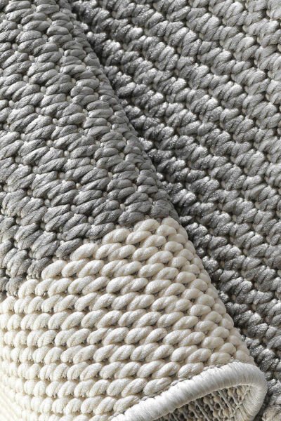 Agra Ar05 Sisal Hav Toz Vermez Kolay Silinebilir Dikdörtgen Sisal Halı Antre Balkon Mutfak Silinebilir Sisal Kilim Beyaz Çerçeveli Gri Sisal Halı