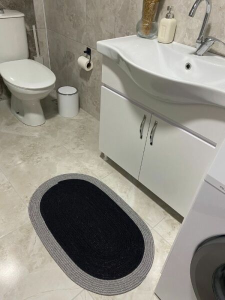 Halımax Milda Jüt Tekli Banyo Paspası Çift Taraflı Kaymaz Yıkanabilir Banyo Paspas Takımı